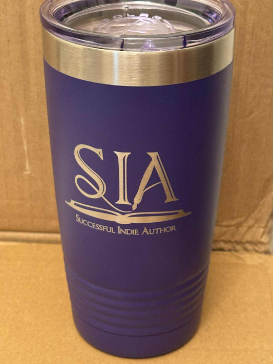 Successful Indie Author - Purple Insulated steel 20 oz travel mug